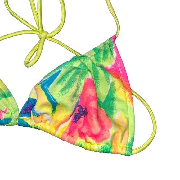 Vintage Y Ki Ki Heat Neon String Bikini Top size B - Picture 4 of 7